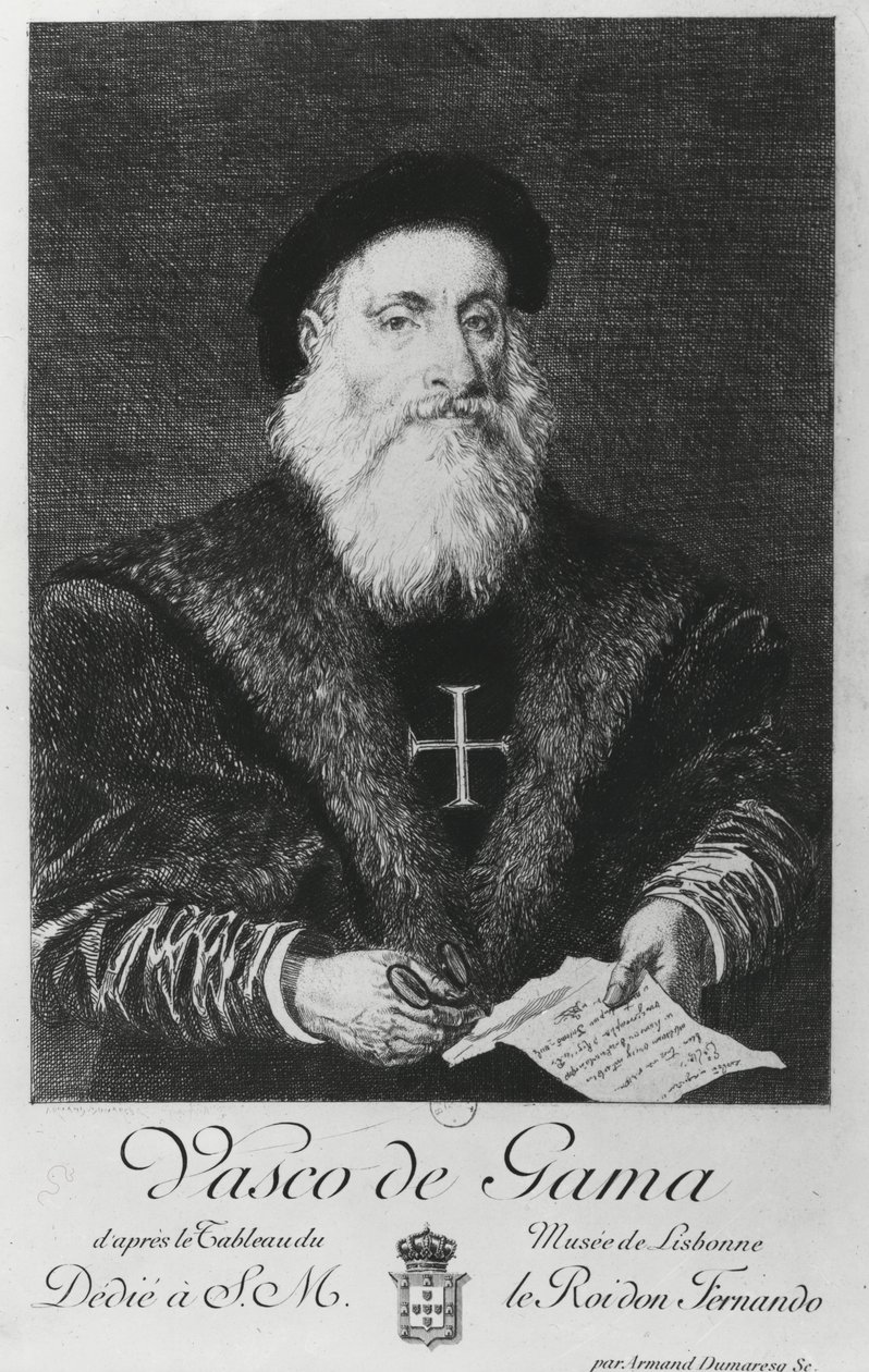 Retrato de Vasco da Gama (1469-1524) de Charles Edouard Armand Dumaresq