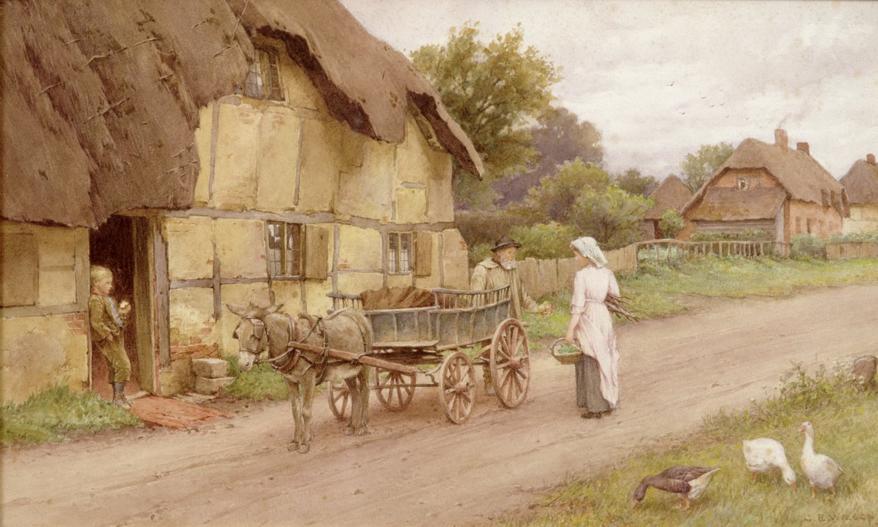 El carro de burros, c.1920 | Charles Edward Wilson