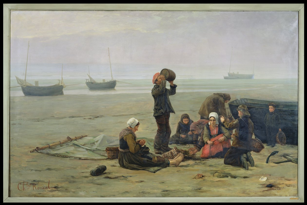 Esperando el Pescado, Berck-sur-Mer de Charles Emmanuel Joseph Roussel