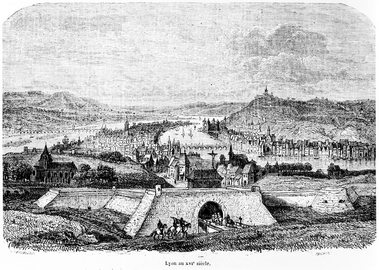 Lyon en el siglo XVI, 1856 de Charles Francois Daubigny
