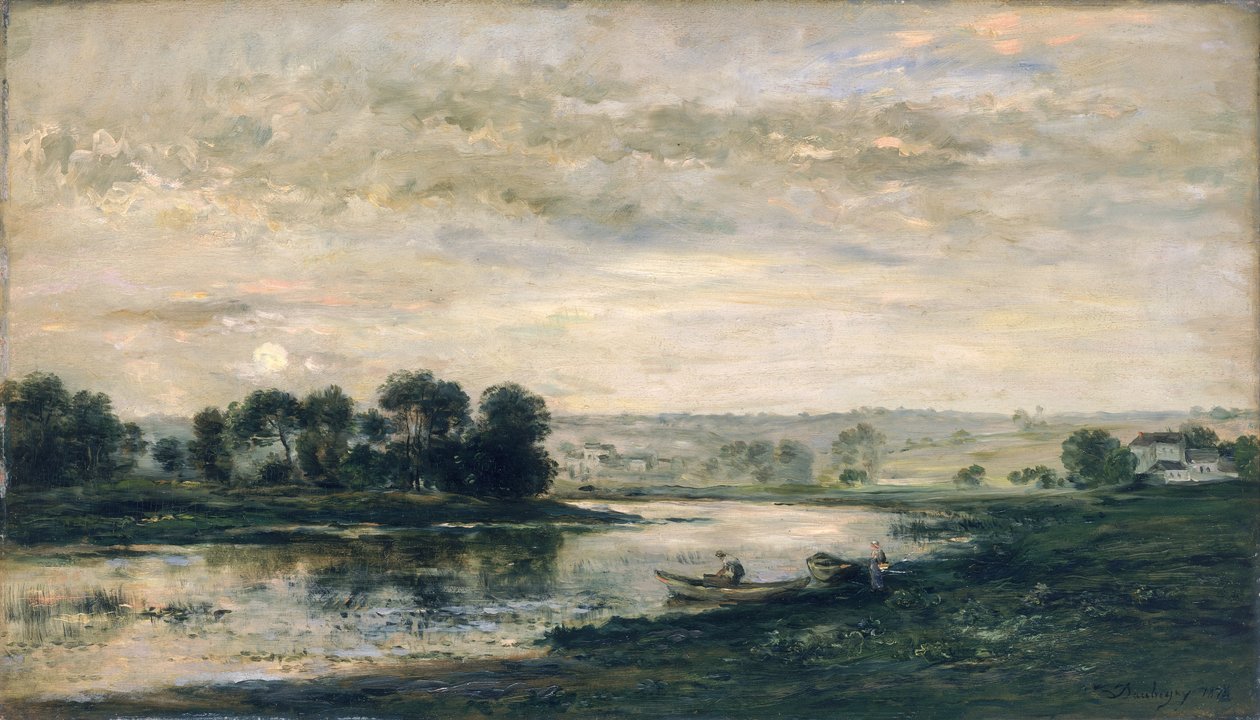 Atardecer en el Oise, 1872 de Charles Francois Daubigny