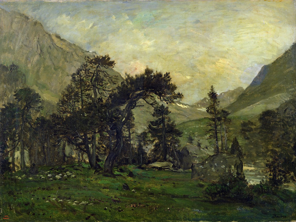 La Mahoura en Cauterets de Charles Francois Daubigny
