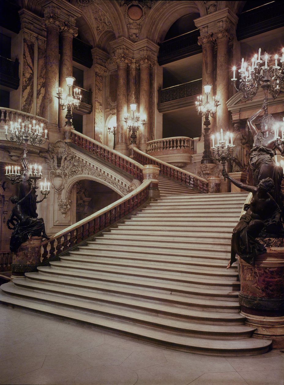 La Gran Escalera de la Ópera-Garnier, 1860-75 de Charles Garnier
