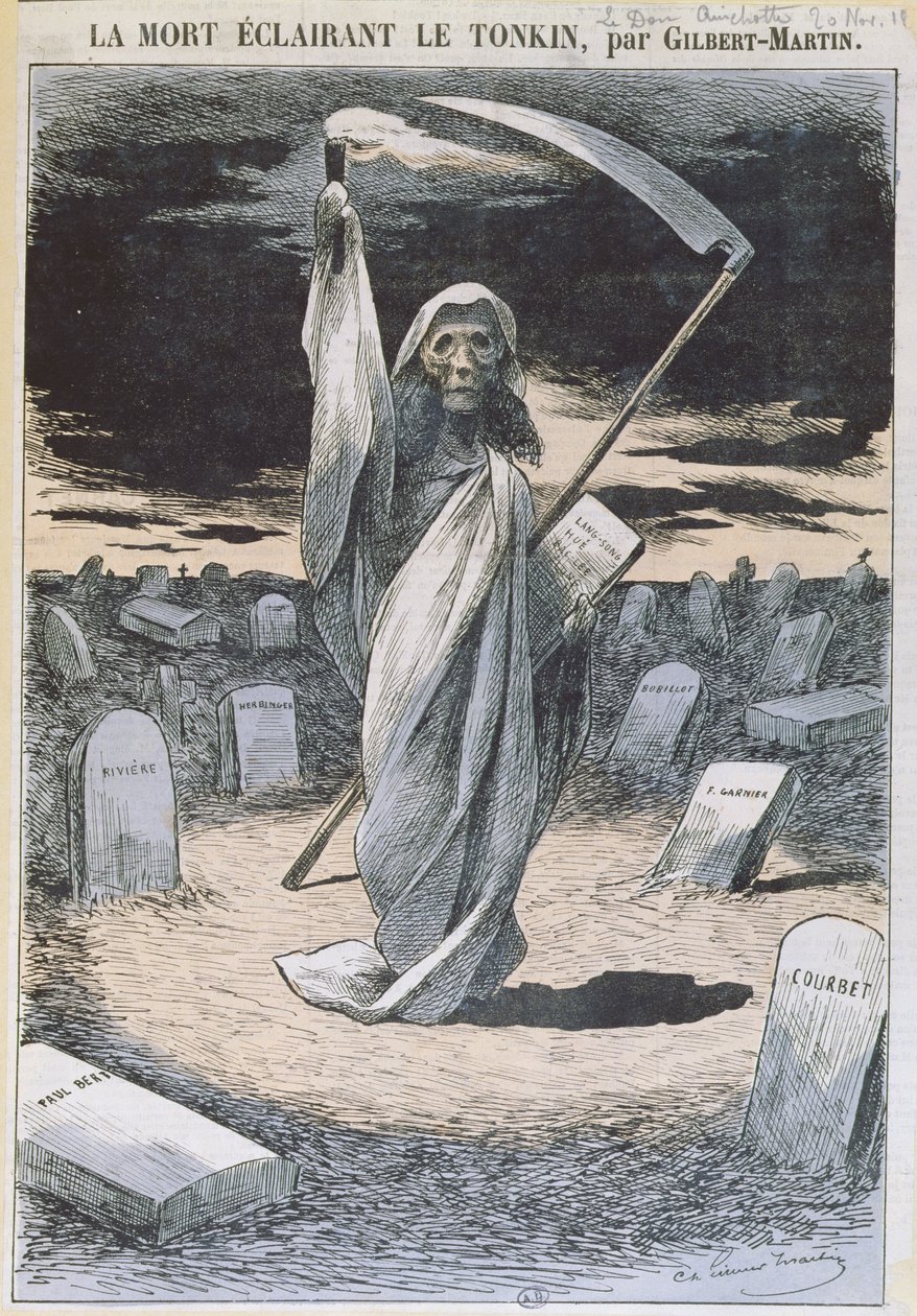 La Muerte iluminando Tonkin, ilustración de la revista 