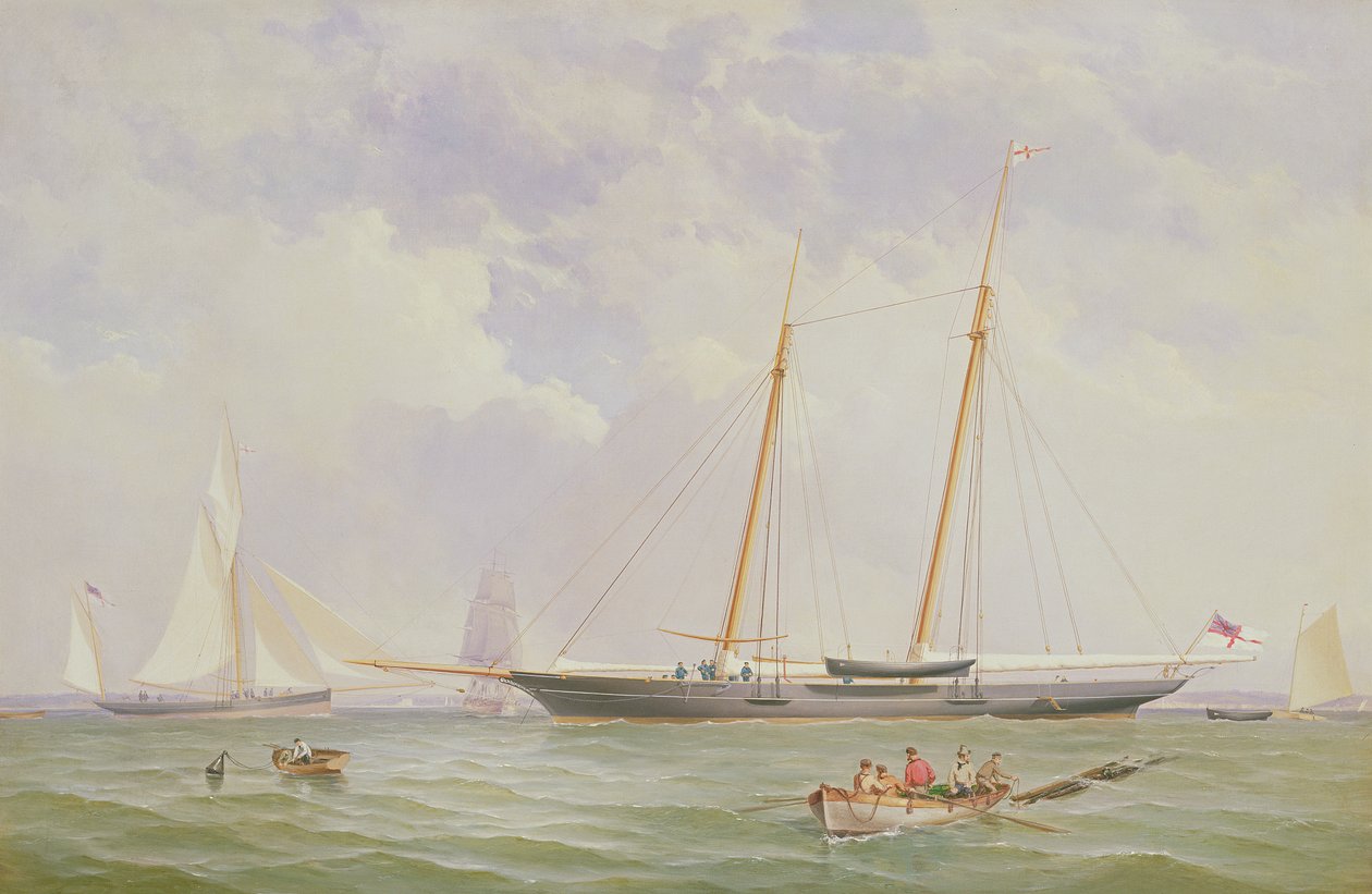 Retrato del Yate Real de 110 Toneladas 