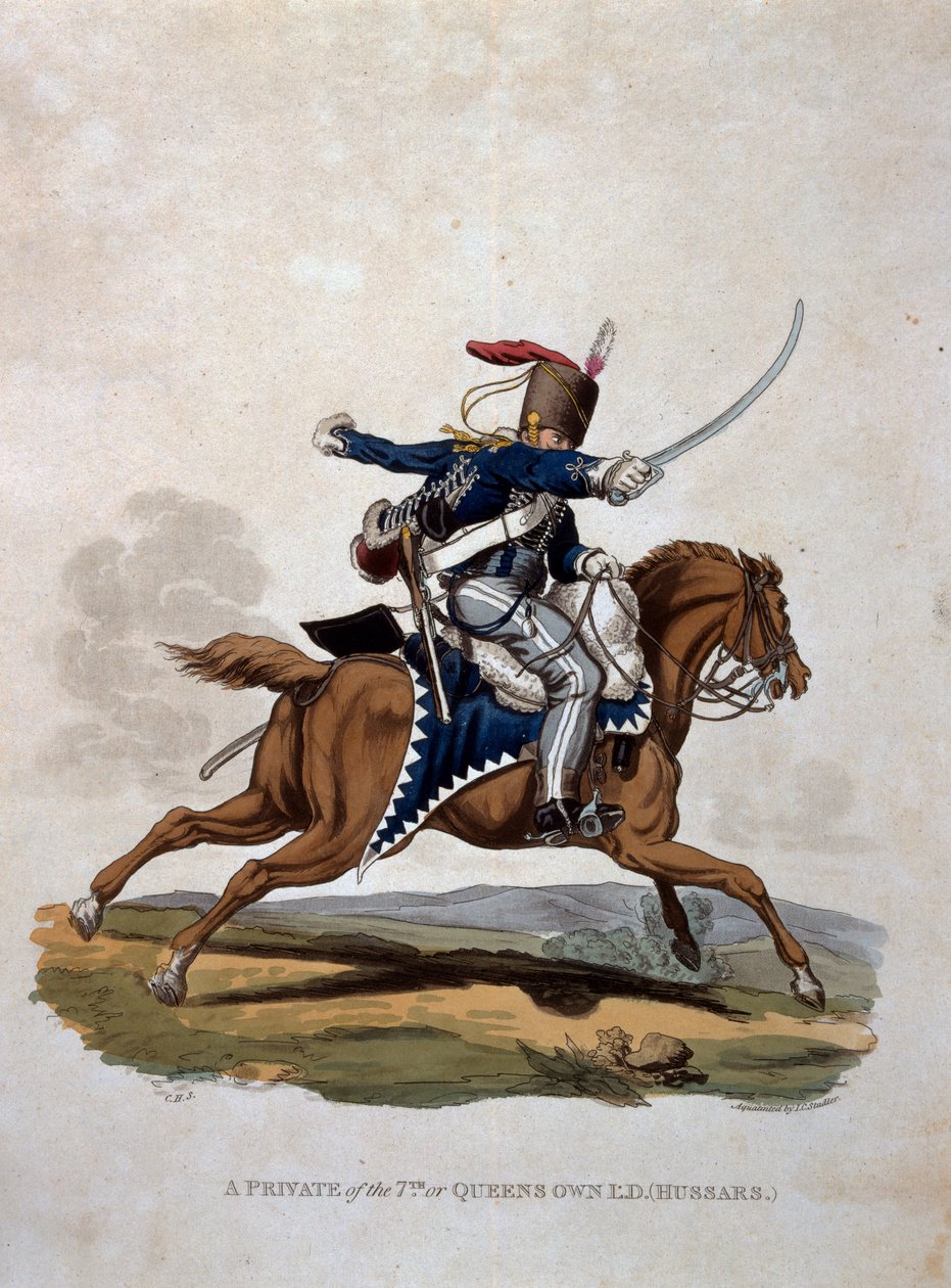 Un soldado del 7º, o Húsares de la Reina, de 