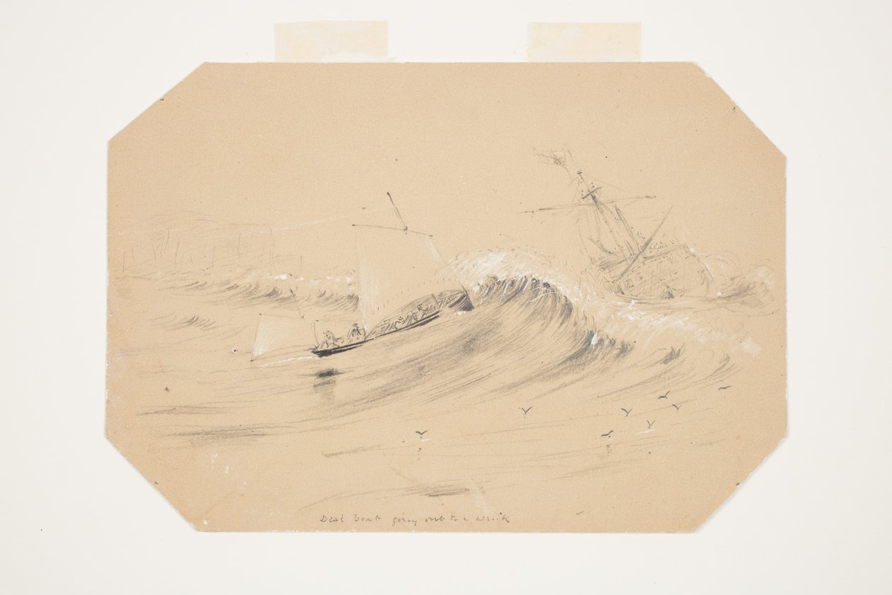 Barco de Deal saliendo hacia un naufragio de Charles Heaphy