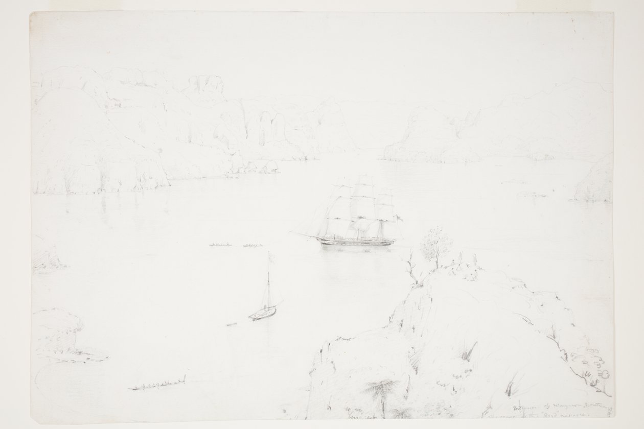 Entrada de Wangaroa, Norte. La escena de la masacre de Boyd de Charles Heaphy