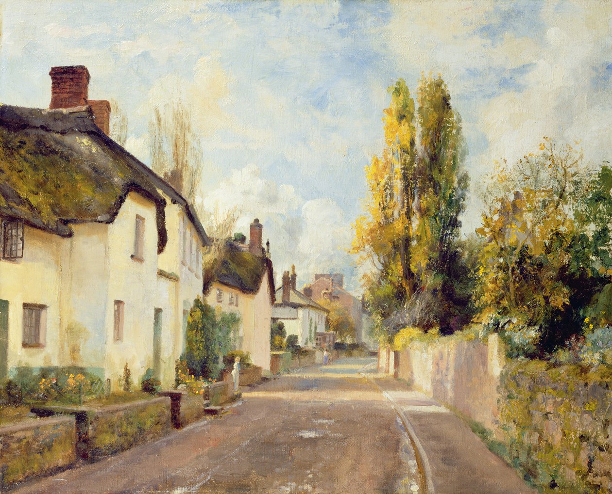 Escena de calle de pueblo de Charles James Fox