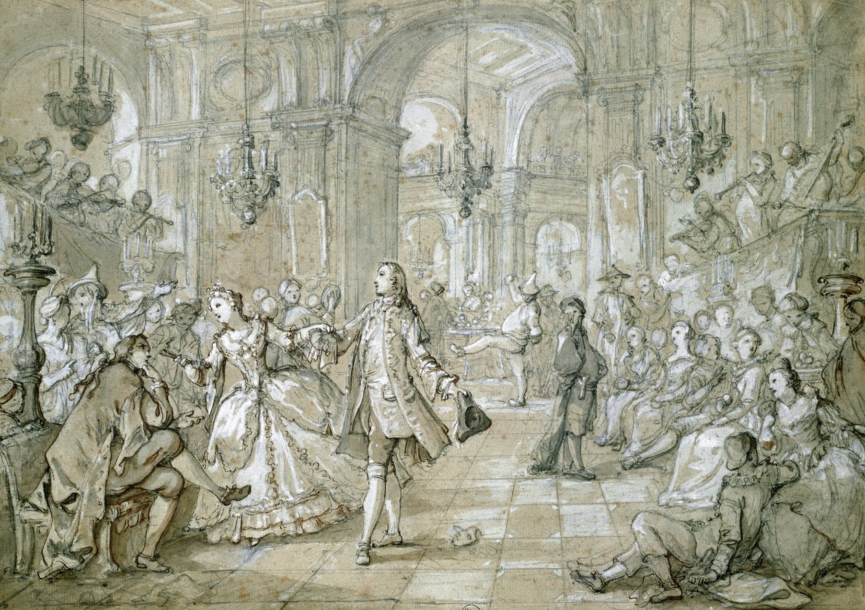 Un Baile de Máscaras de Charles Joseph Natoire