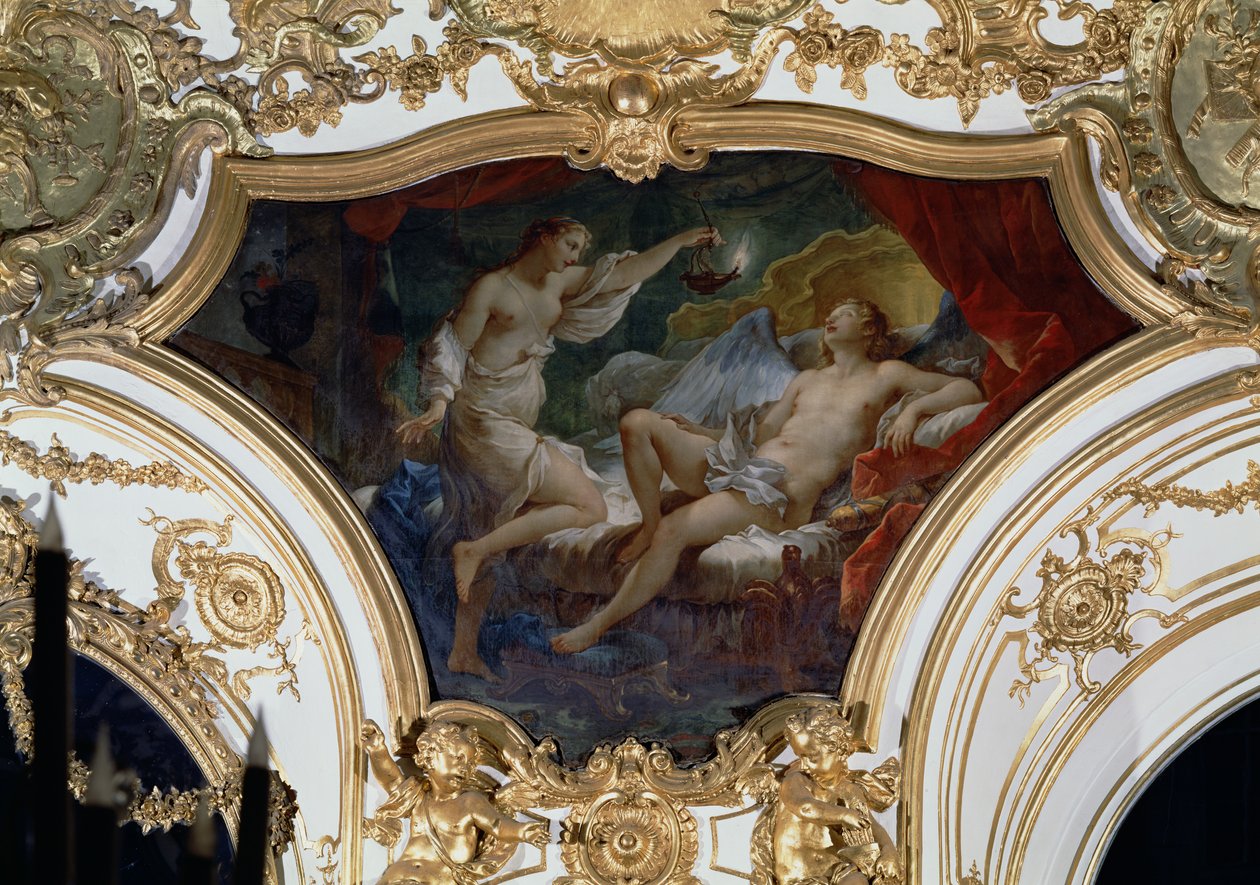 Psique y Cupido, panel del techo del Salon de la Princesse de Charles Joseph Natoire