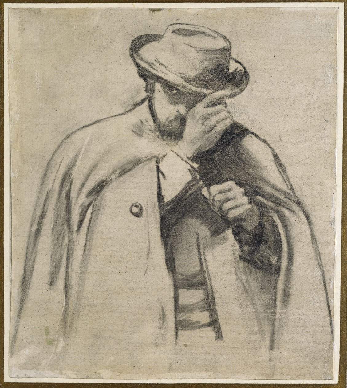 Dante Gabriel Rossetti (carbón sobre papel gris) de Charles Keene