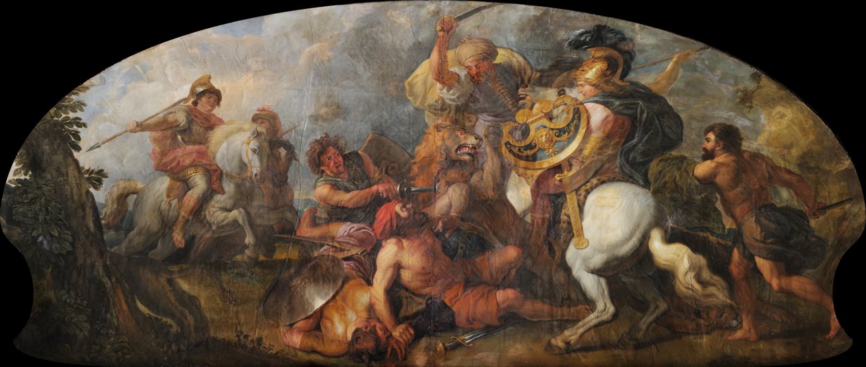 Alejandro Magno en la Caza de Leones de Charles de la Fosse