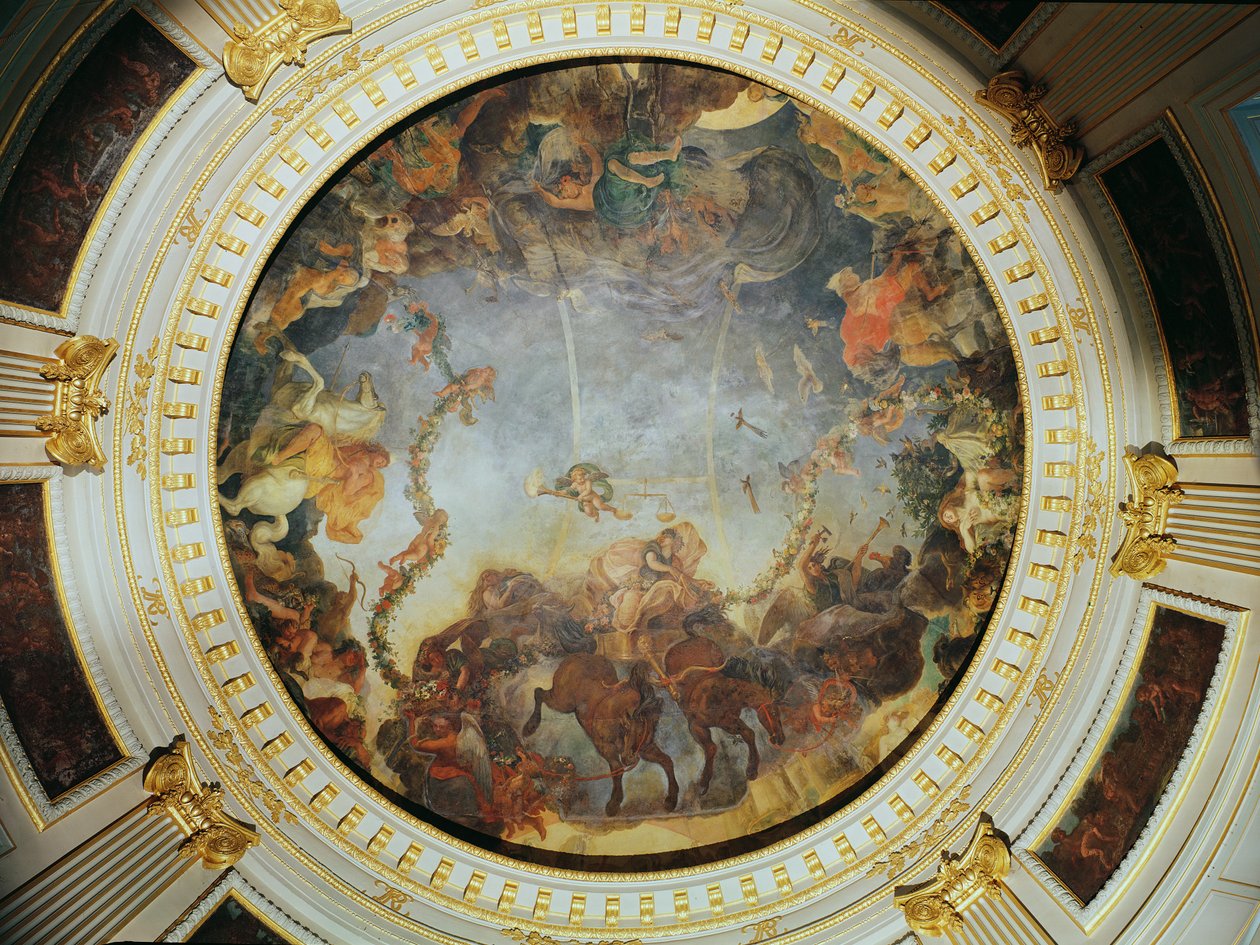 Techo que representa a la Diosa Aurora de Charles Le Brun