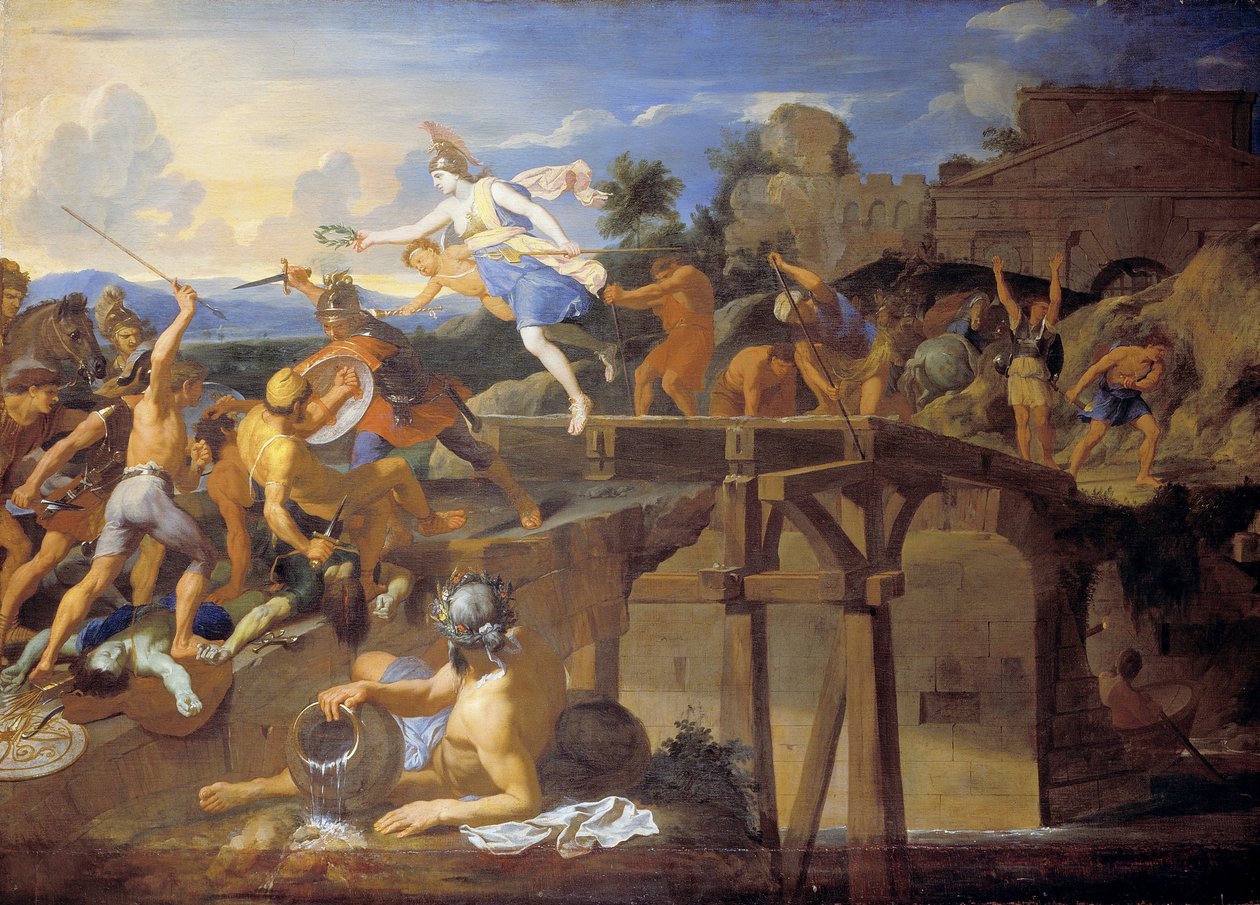 Horacio Cocles defendiendo el puente de Charles Le Brun