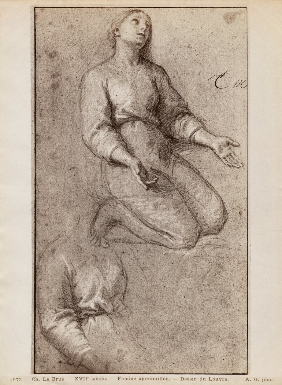 Mujer arrodillada de Charles Le Brun