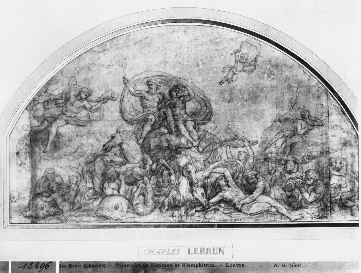 Neptuno y Anfitrite o El despertar de las aguas, c.1663 de Charles Le Brun