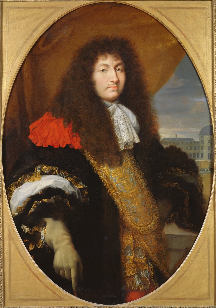 Retrato de Luis XIV (1638-1715), Rey de Francia y Navarra, frente a las Tullerías, c. 1643 de Charles Le Brun