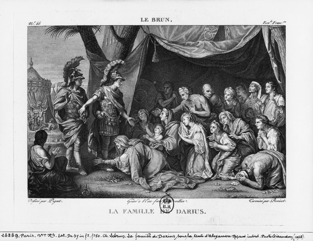 La familia de Darío ante Alejandro Magno de Charles Le Brun