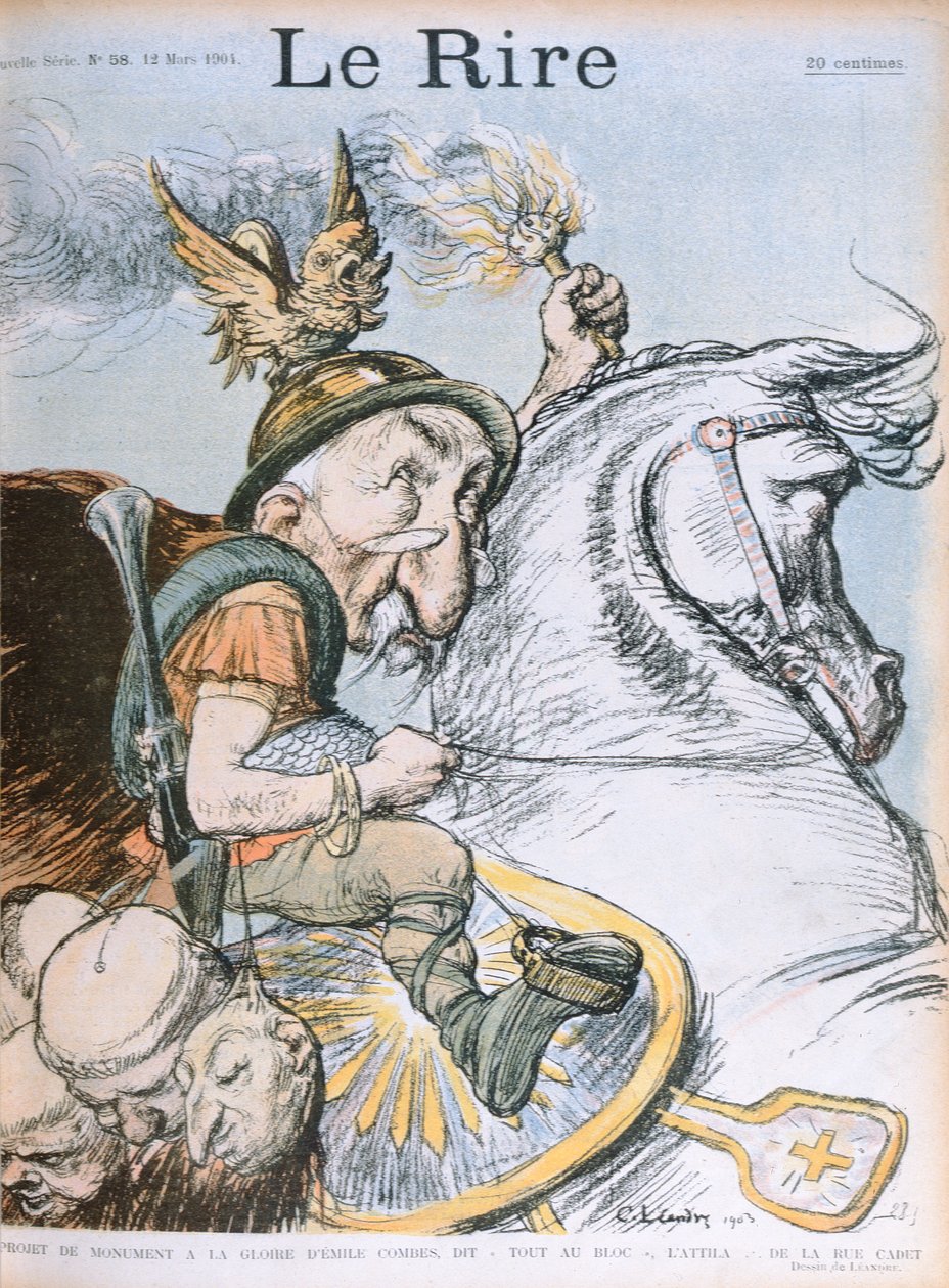 Caricatura de Emile Combes, portada de la revista 