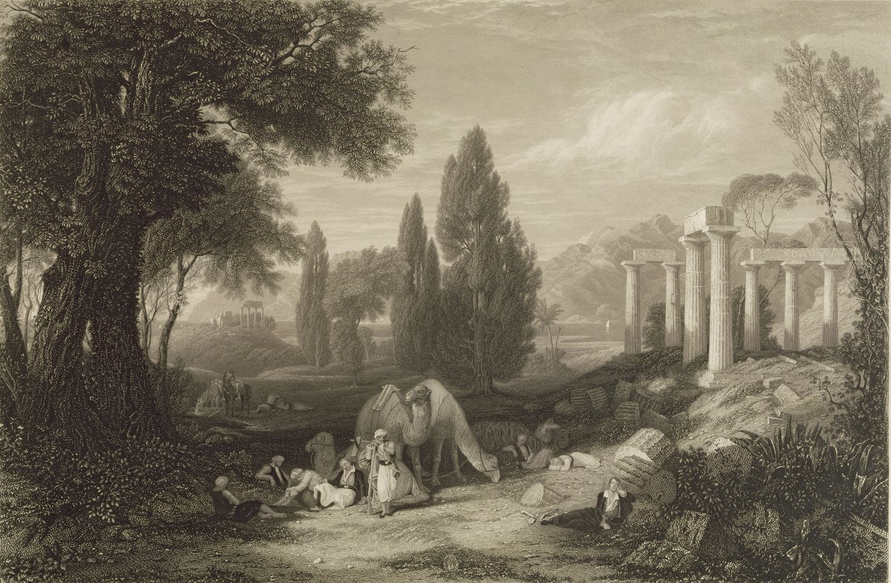 El Sueño de Byron, grabado por James T. Willmore, 1833 de Charles Lock Eastlake