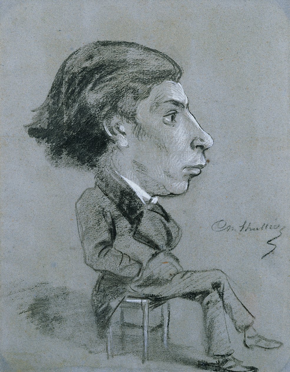 Retrato-carga, c. 1858 de Charles Marie Lhuillier