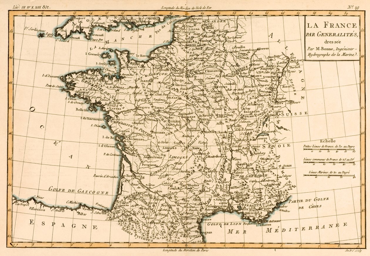 Francia por regiones, de 