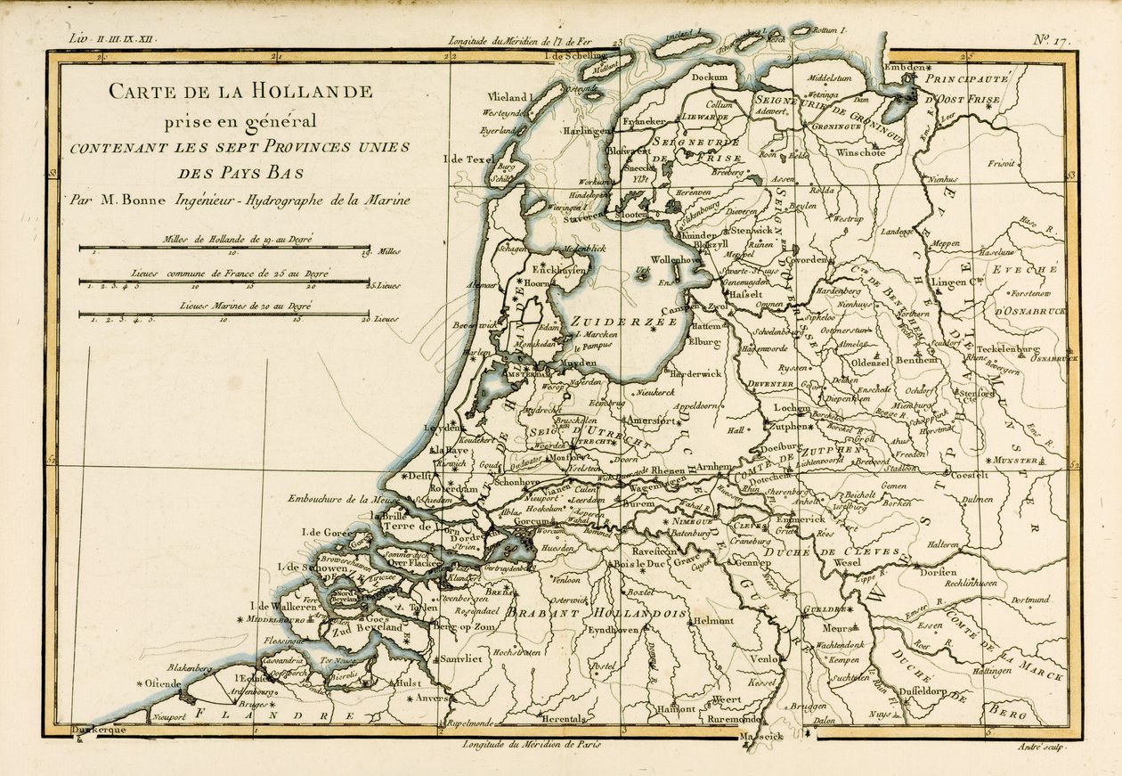Holanda incluyendo las Siete Provincias Unidas de los Países Bajos, de 
