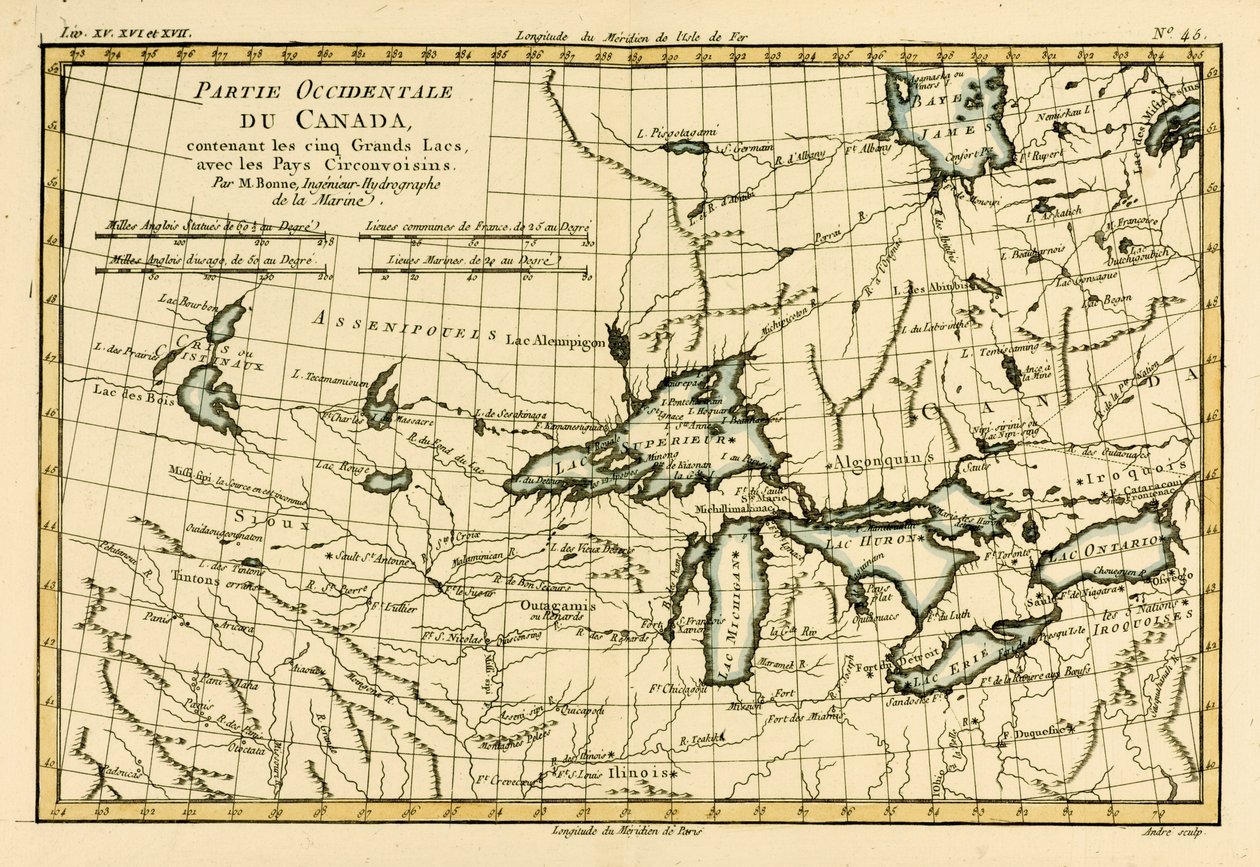 Canadá Occidental, incluyendo los Cinco Grandes Lagos, del 