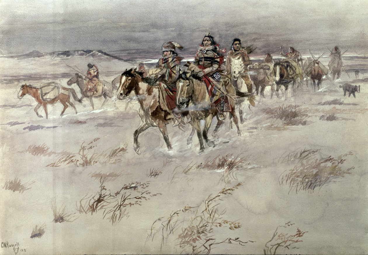 Crees llegando a comerciar de Charles Marion Russell