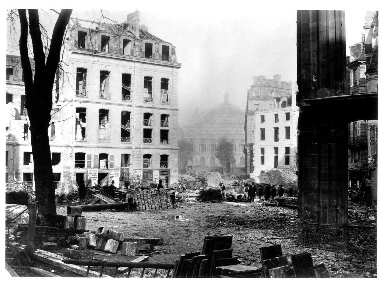 Construcción de la Avenida de la Ópera y vista de la Ópera al fondo, 1858-78 de Charles Marville