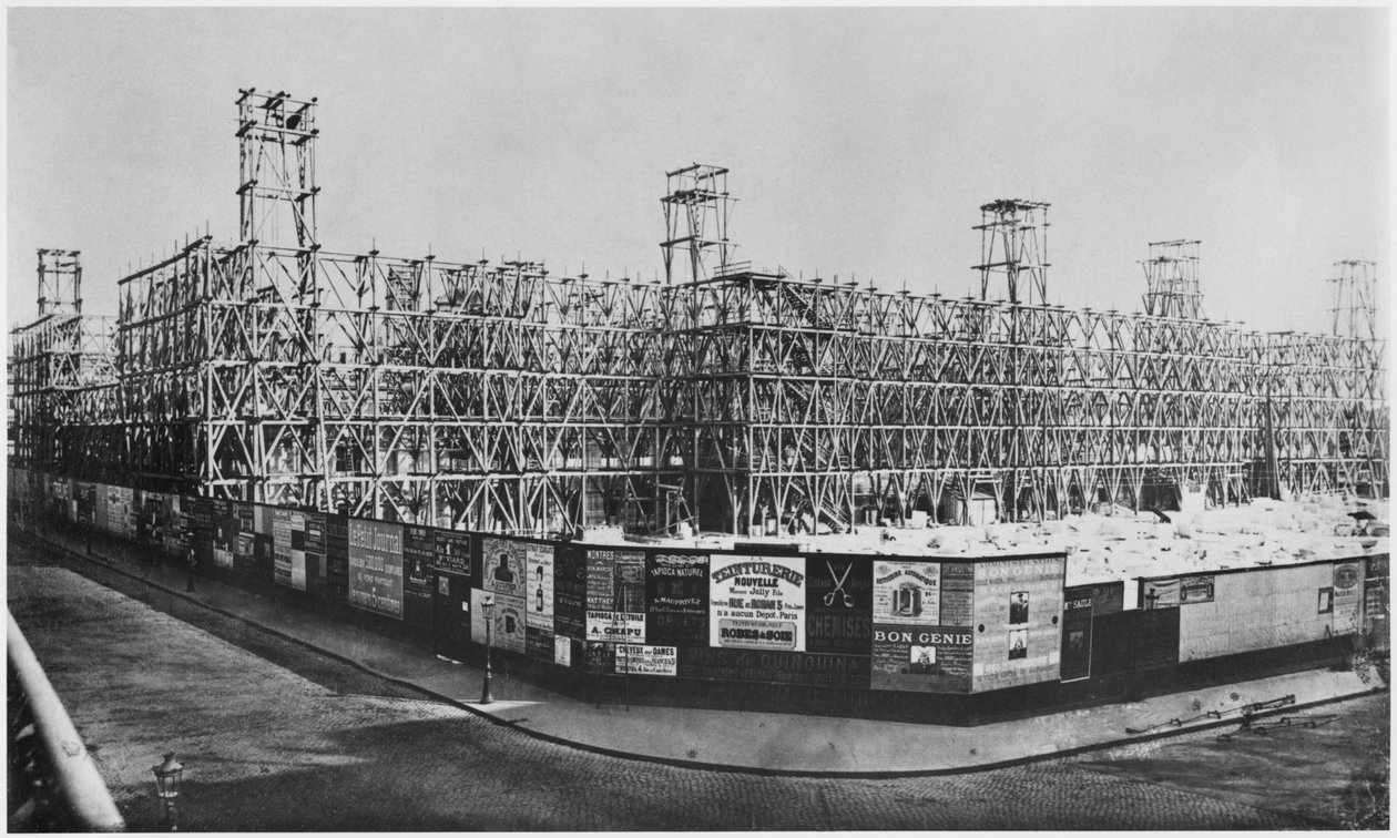 Construcción de la Ópera, París de Charles Marville