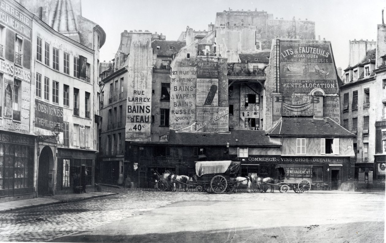 Place Saint-Andre-des-Arts, París, 1858-78 de Charles Marville