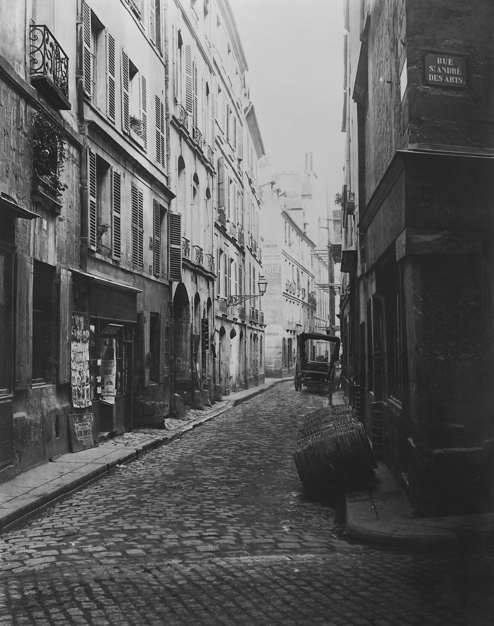 Rue Git-le-Coeur (desde Rue Saint-Andre-des-Arts), París, 1858-78 de Charles Marville