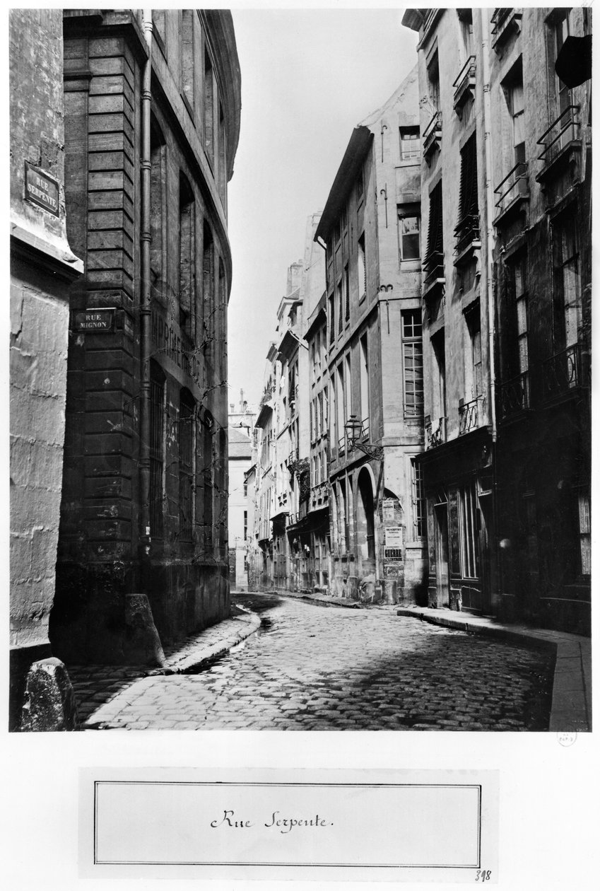 Rue Serpente, París, 1858-78 de Charles Marville