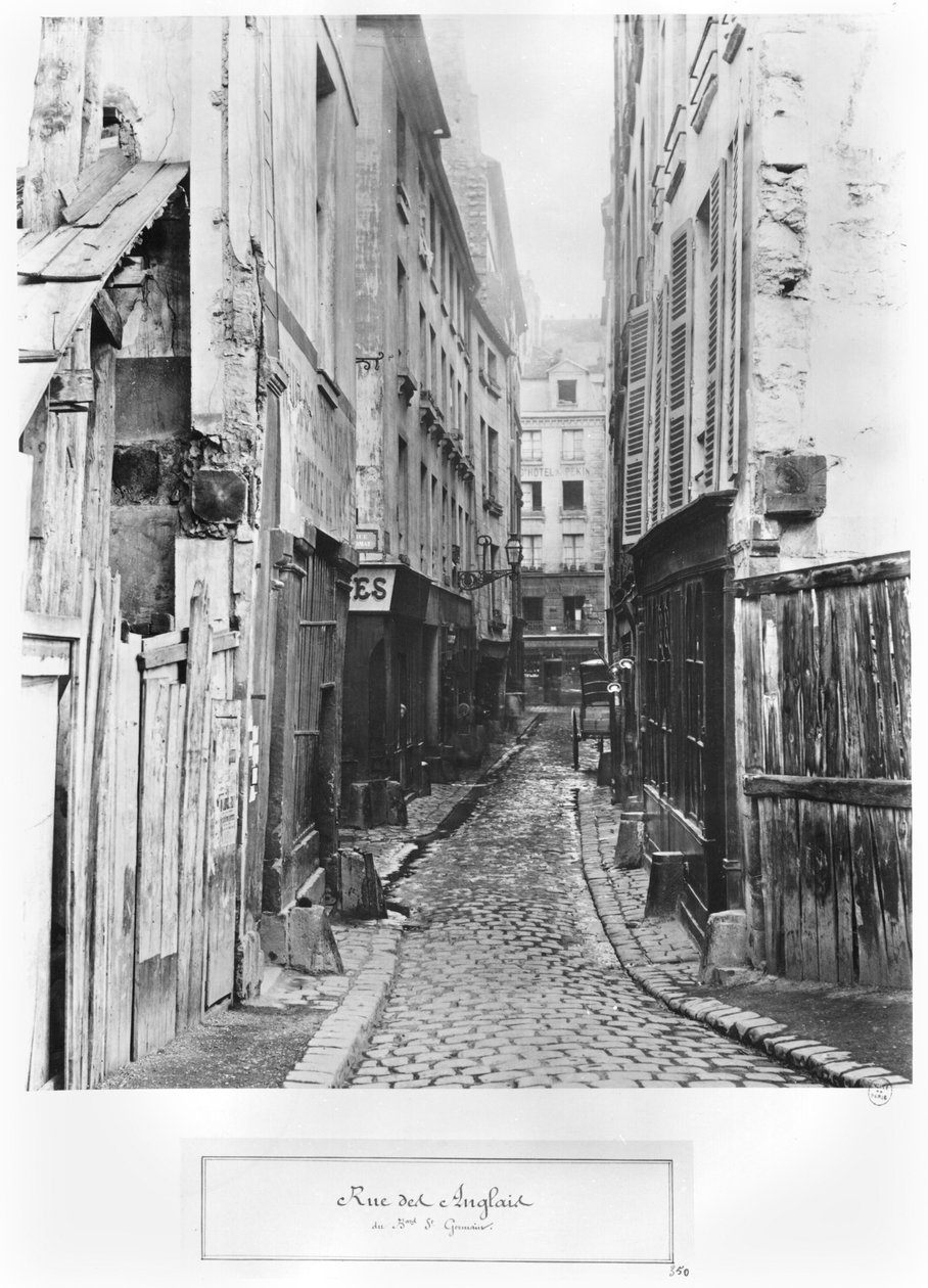 Rue des Anglais, desde el Boulevard Saint-Germain, París, 1858-78 de Charles Marville