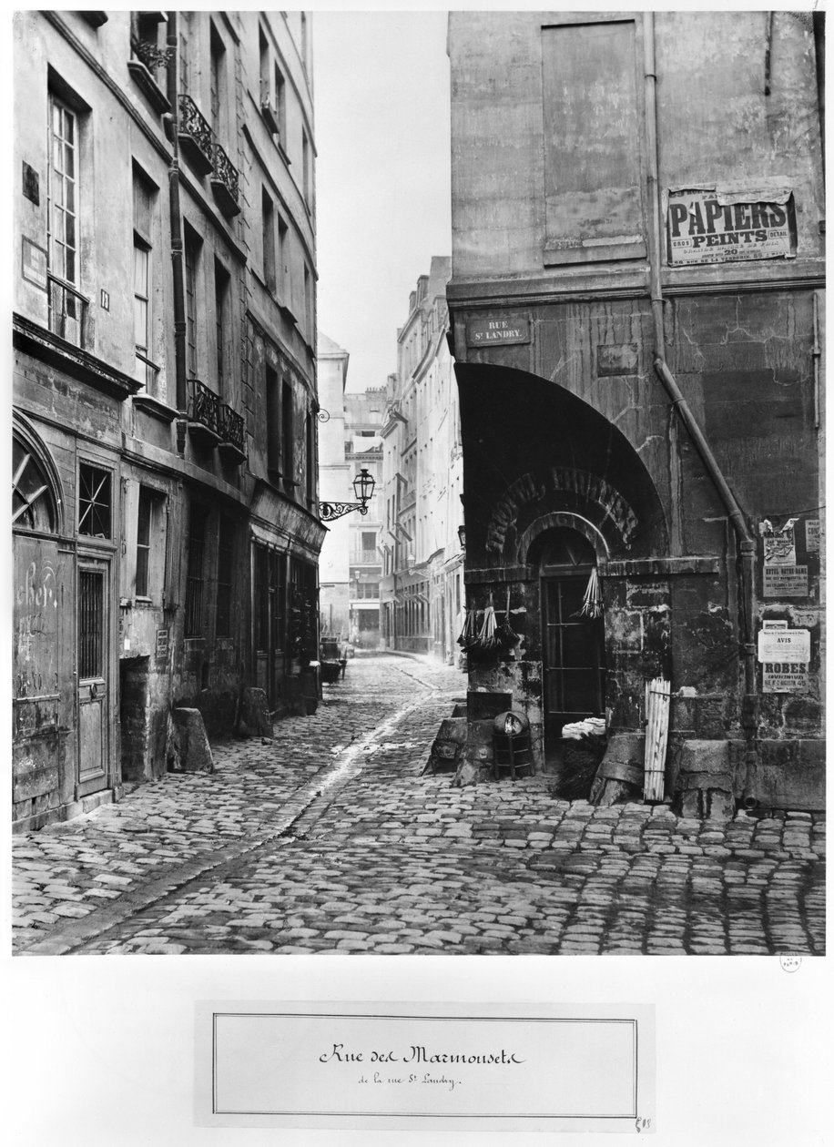Rue des Marmousets, desde rue Saint-Landry, París, 1858-78 de Charles Marville