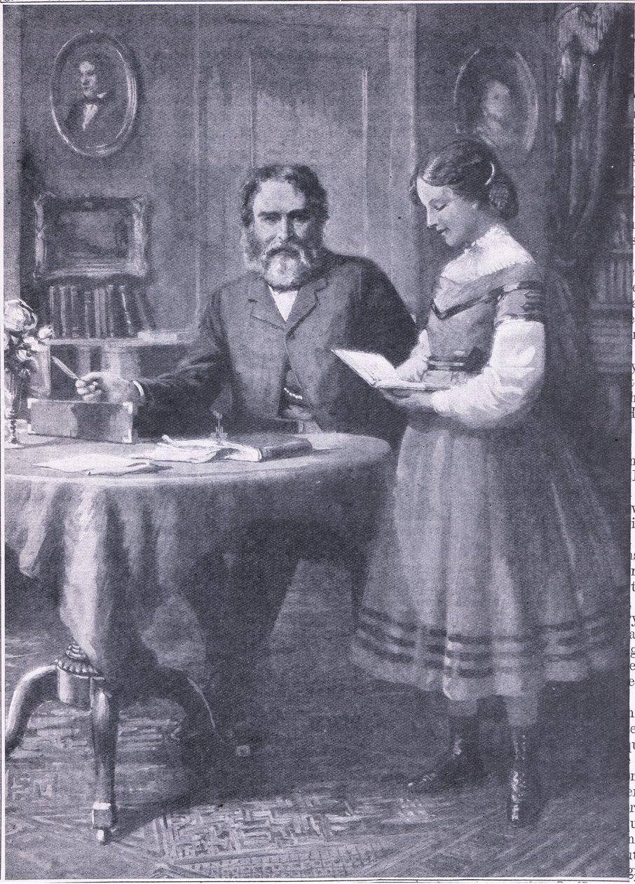 El poeta de los niños con Edith: Longfellow con su hija de Charles Mills Sheldon