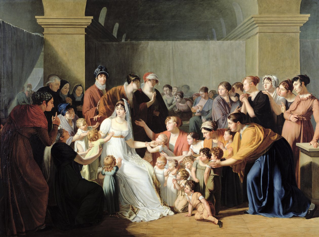 La Emperatriz Josefina entre los niños, 1806 de Charles Nicolas Raphael Lafond