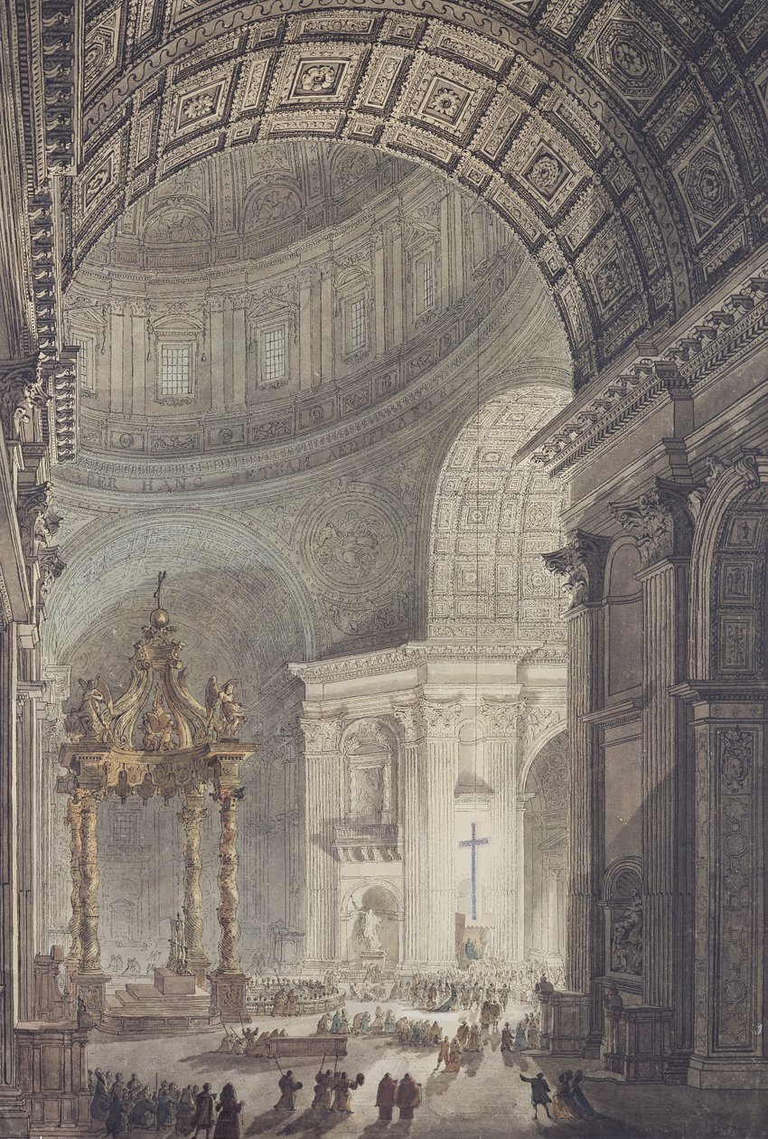 La Cruz Resplandeciente en San Pedro, Roma, el Jueves Santo de Charles Norry