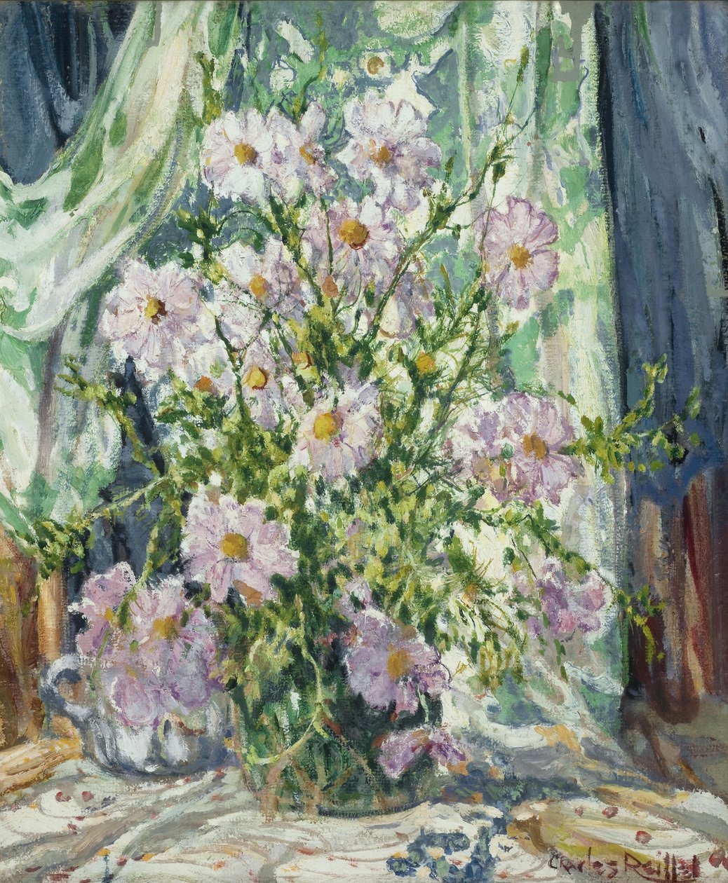 Naturaleza muerta con cosmos, c.1931 de Charles P. Reiffel
