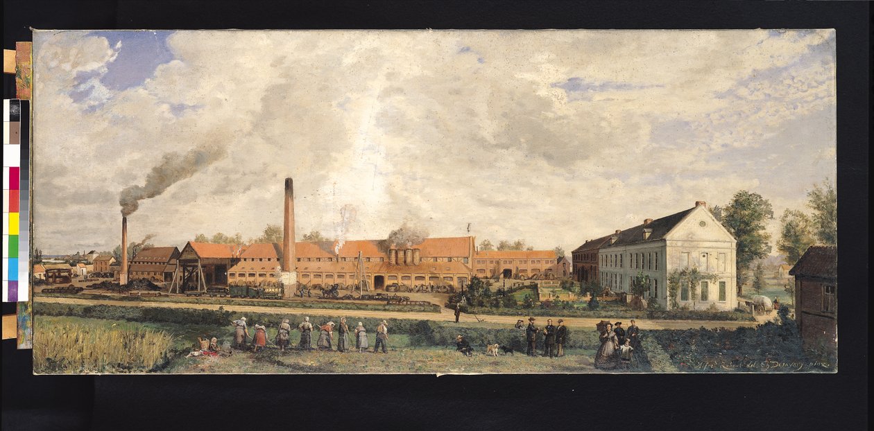Vista de una fábrica de azúcar de Charles Paul Etienne Desavary
