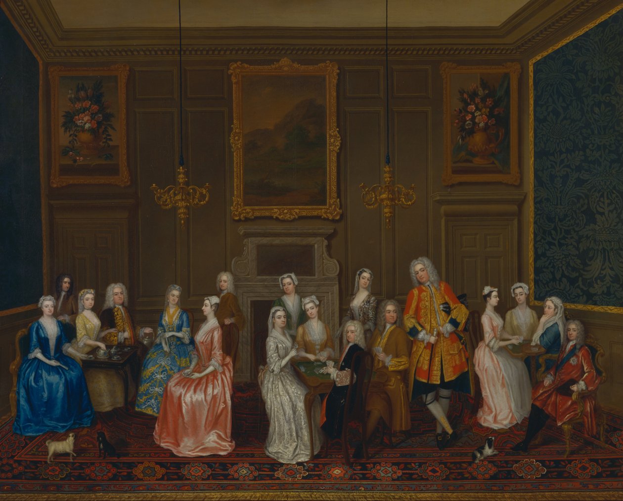 Fiesta de té en la casa de Lord Harrington, St. James de Charles Philips