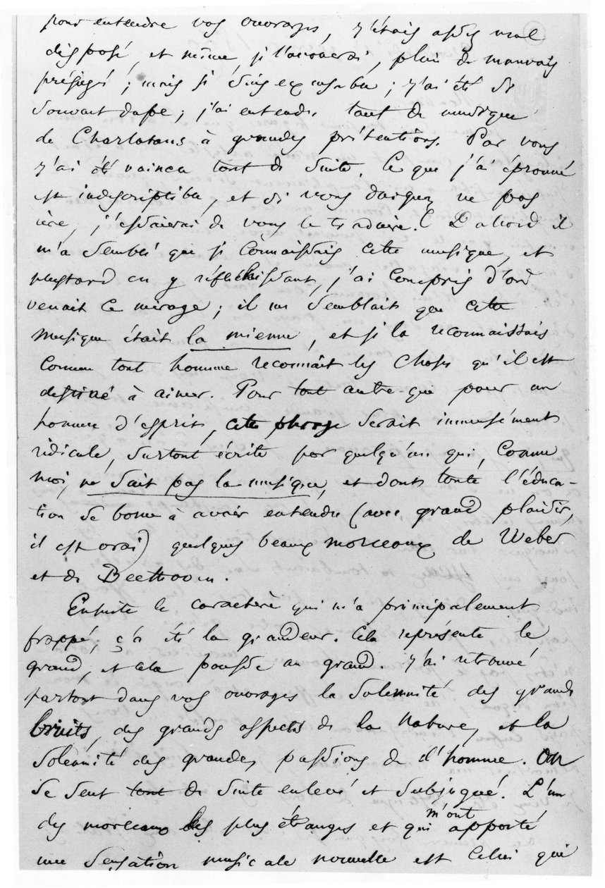 Carta a Richard Wagner (1813-83) 17 de febrero de 1860 de Charles Pierre Baudelaire
