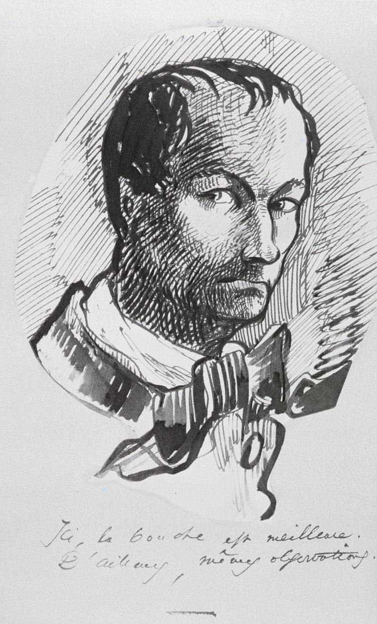 Autorretrato de Charles Pierre Baudelaire