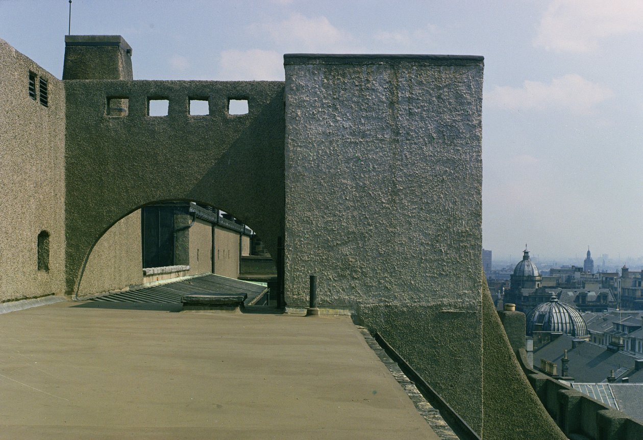 Vista de un arco de techo desde el oeste, construido 1897-99 de Charles Rennie Mackintosh