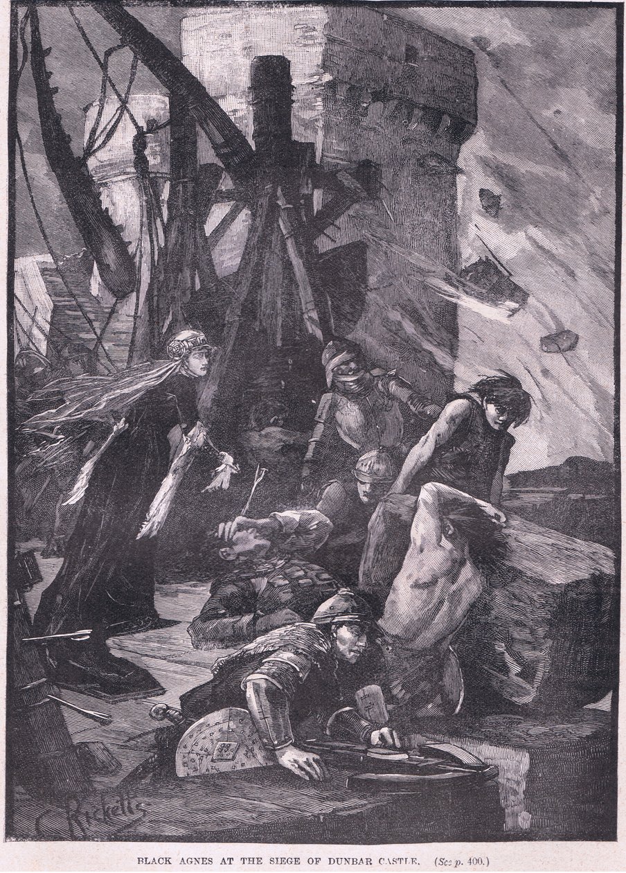 Agnes Negra en el asedio del Castillo de Dunbar, 1326 d.C. de Charles Ricketts