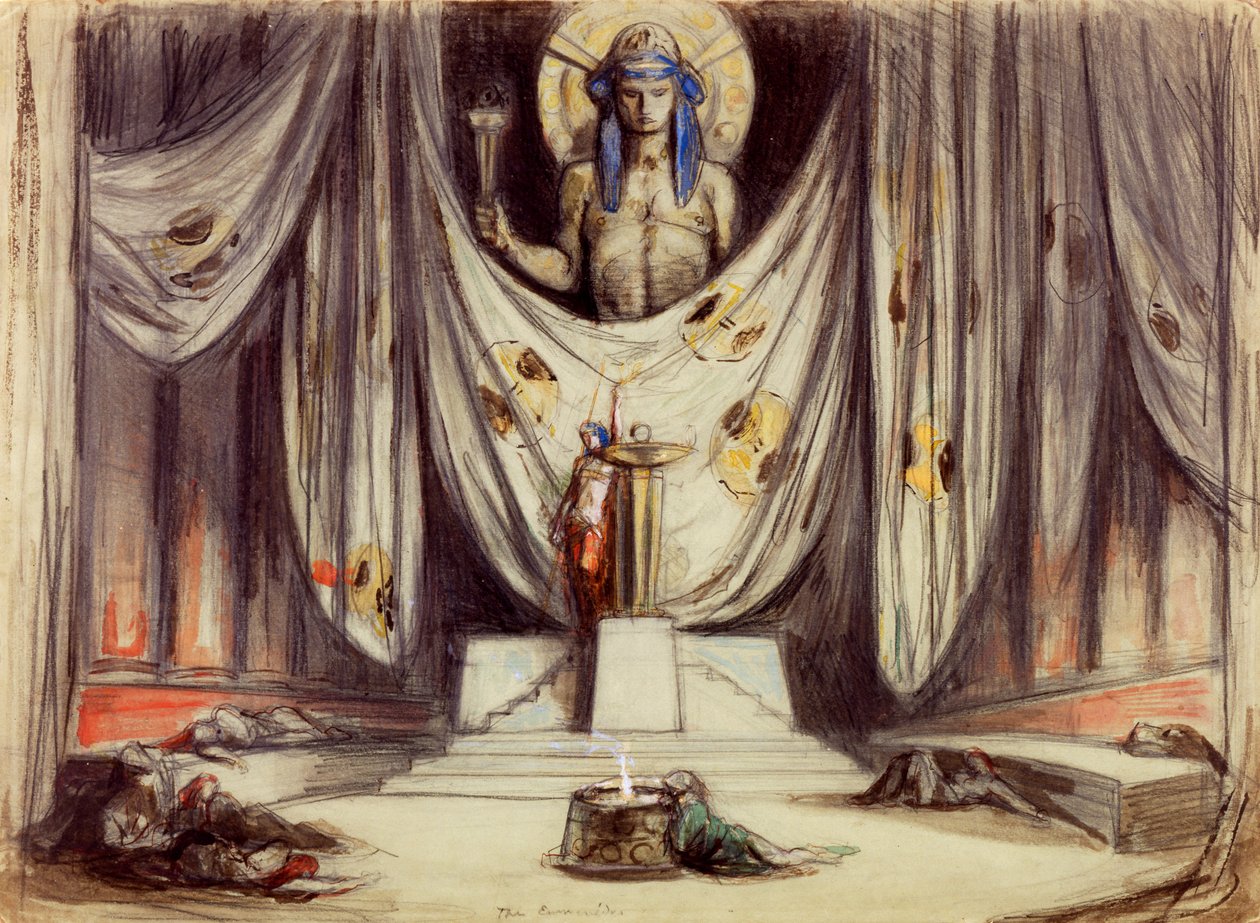 Diseño para Esquilo: Las Euménides, c.1919 de Charles Ricketts