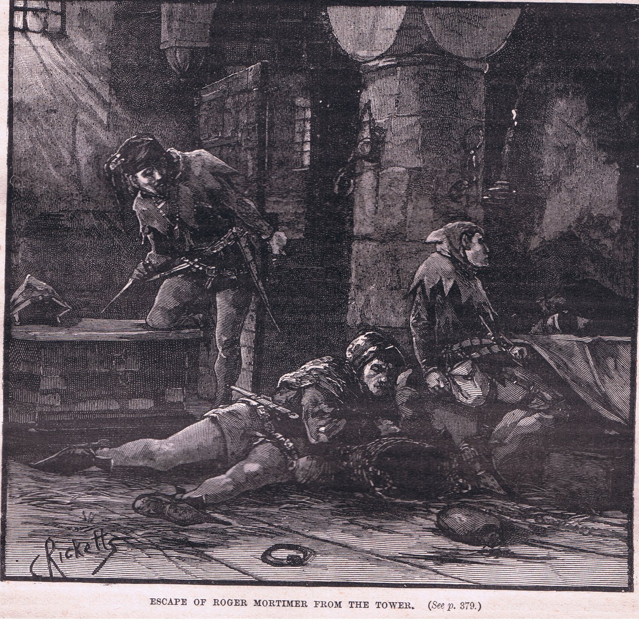Escape de Roger Mortimer de la Torre AD 1323 de Charles Ricketts