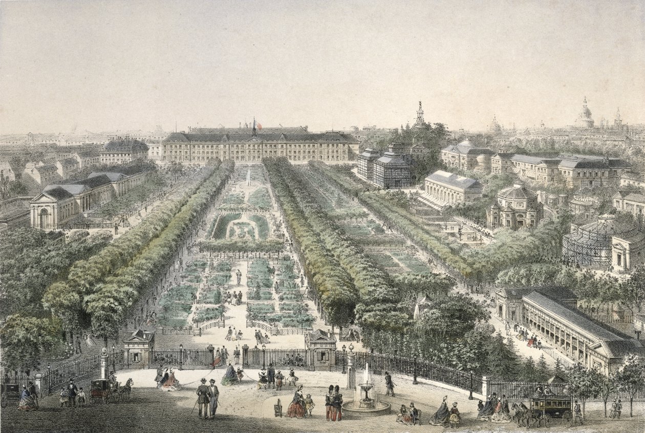 Vista del Jardín de Plantas, París de Charles Riviere